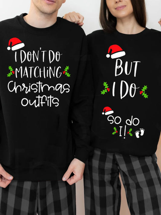 I Don't Do Matching Christmas Outfits Couple Shirt