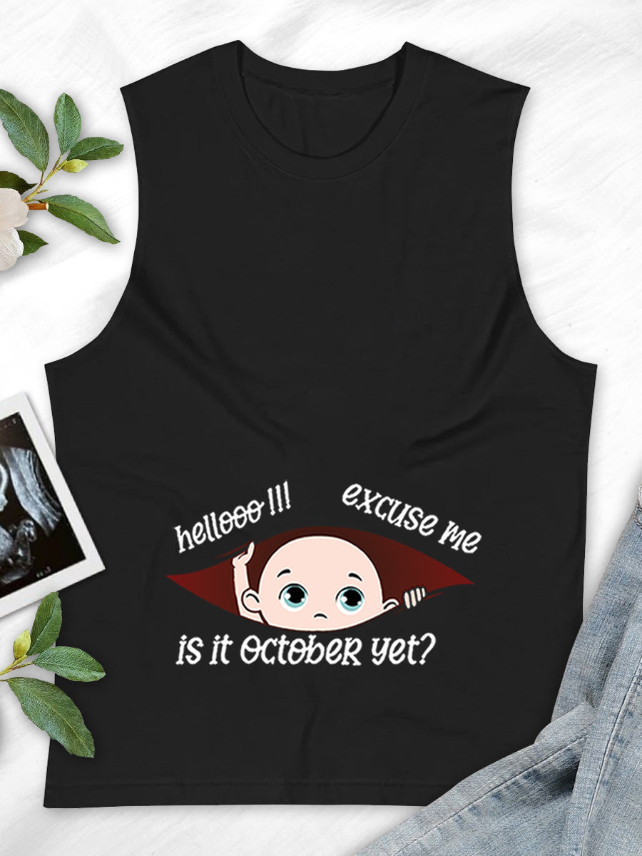 Customizable Months Baby Boy Peeking Maternity Sweatshirt