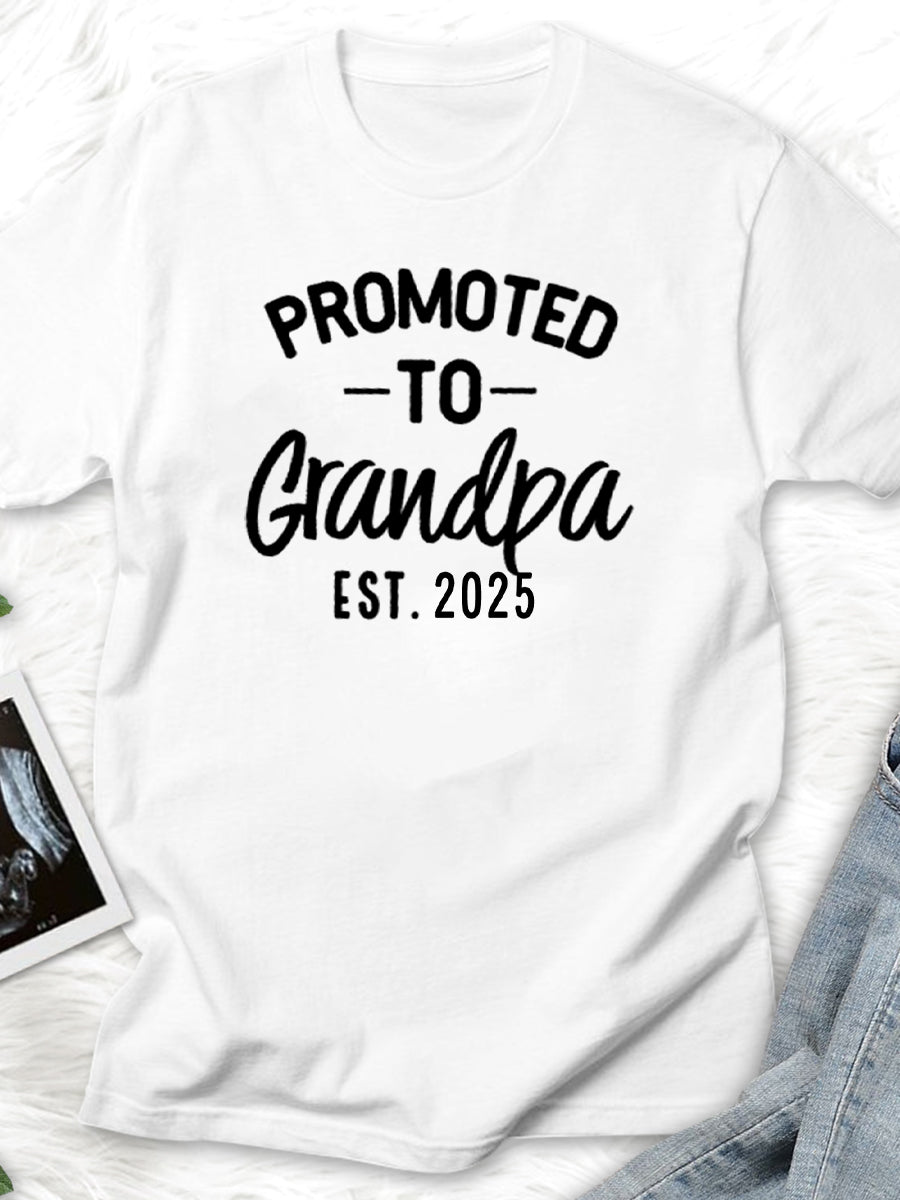 Promoted To Grandparents, Aunt/Uncle Est. 2024/2025 Announcement Family Matching Shirt