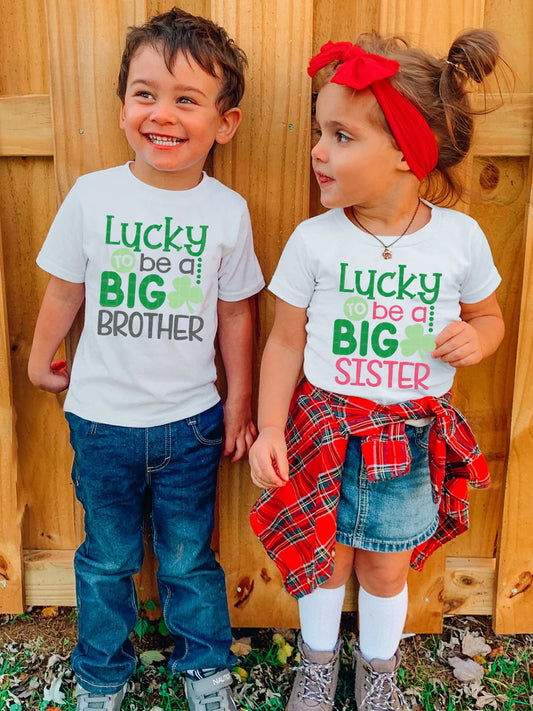 Lucky To Be A Big Bro&Sis Family Matching Shirt