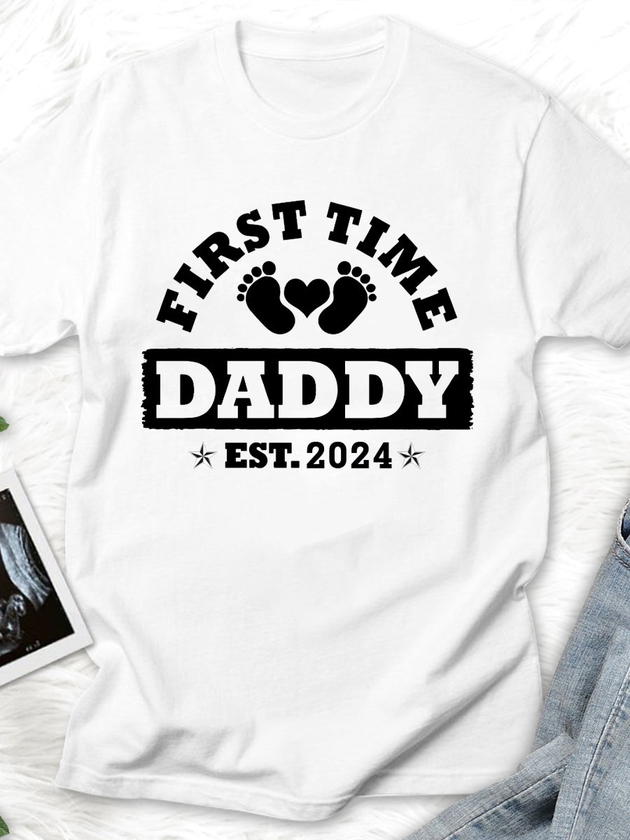 First Time Mommy EST 2024/2025 Announcement Family Matching Shirt