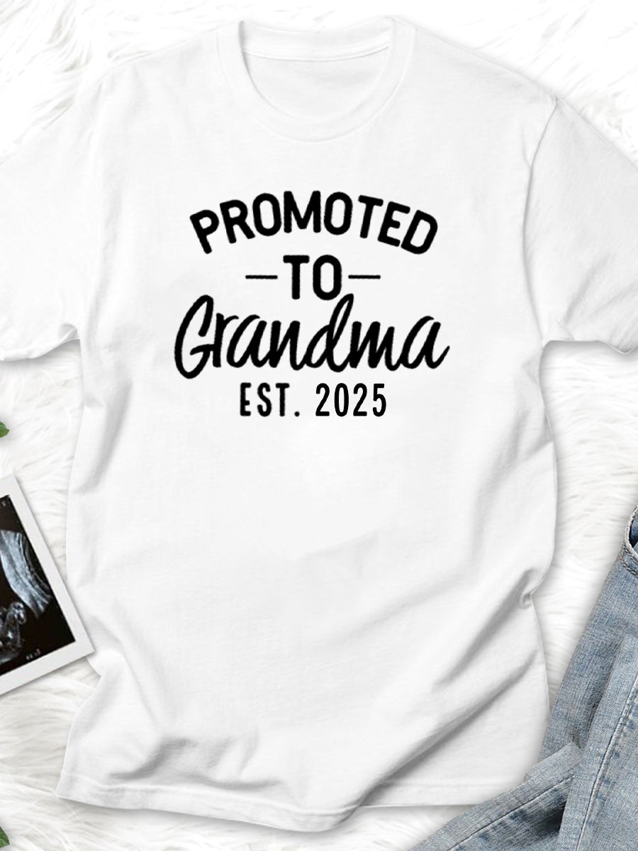 Promoted To Grandparents, Aunt/Uncle Est. 2024/2025 Announcement Family Matching Shirt