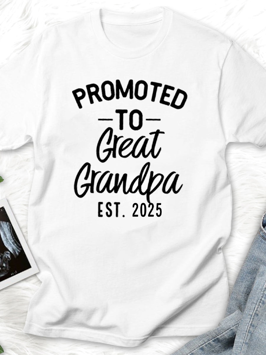 Promoted To Grandparents, Aunt/Uncle Est. 2024/2025 Announcement Family Matching Shirt