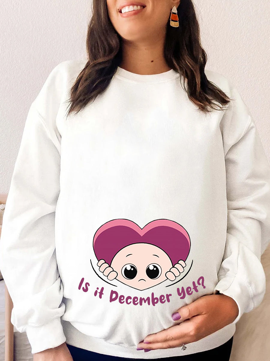 Customized Month Baby Peeking Heart Maternity Shirt