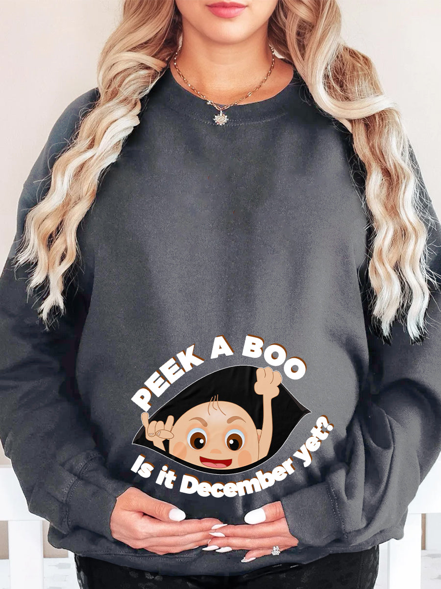 Peek a Boo Is It Customizable Months Baby Maternity Shirt