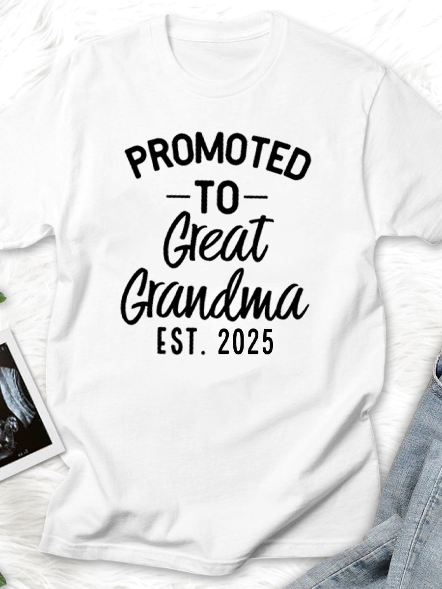 Promoted To Grandparents, Aunt/Uncle Est. 2024/2025 Announcement Family Matching Shirt