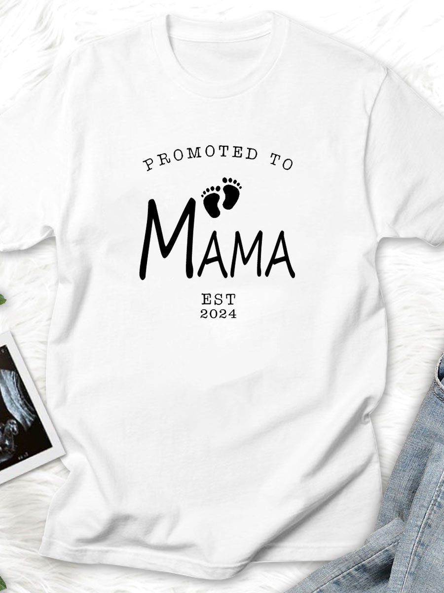 Promoted To Mama 2024/2025 Announcement Family Matching Sweatshirt