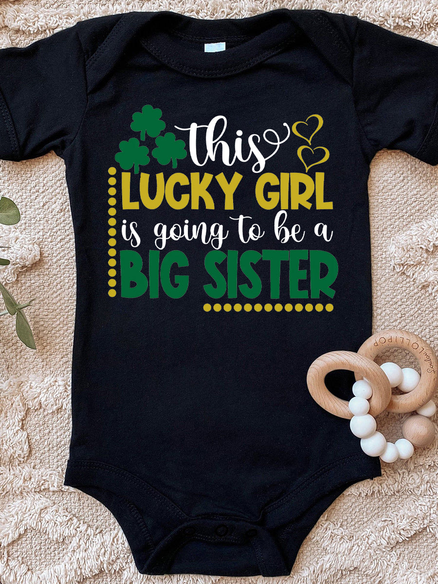 This Lucky Girl Is Going To Be A Big Bro&Sis Family Matching Shirt