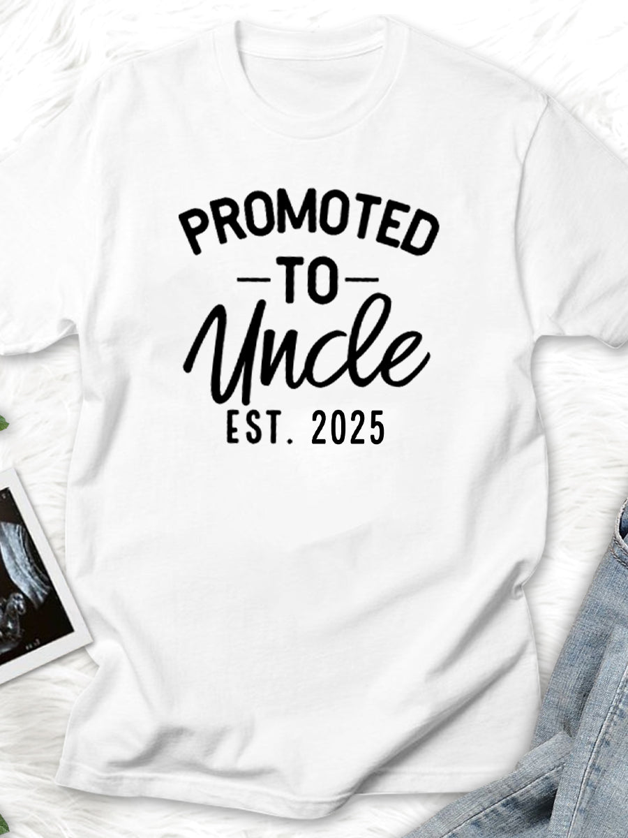 Promoted To Grandparents, Aunt/Uncle Est. 2024/2025 Announcement Family Matching Shirt