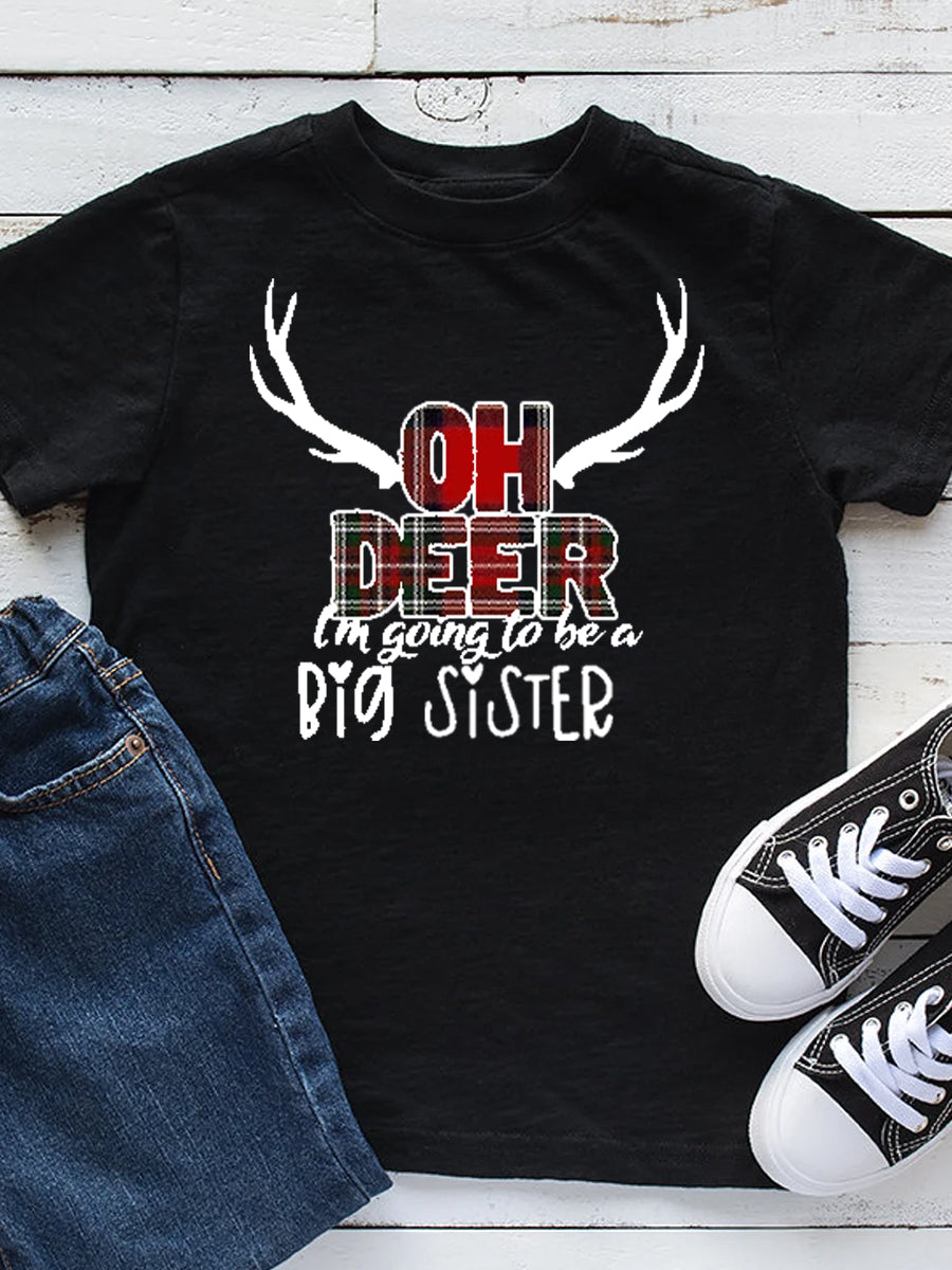 Oh Deer I'm Pregnant Announcement Family Matching Shirt