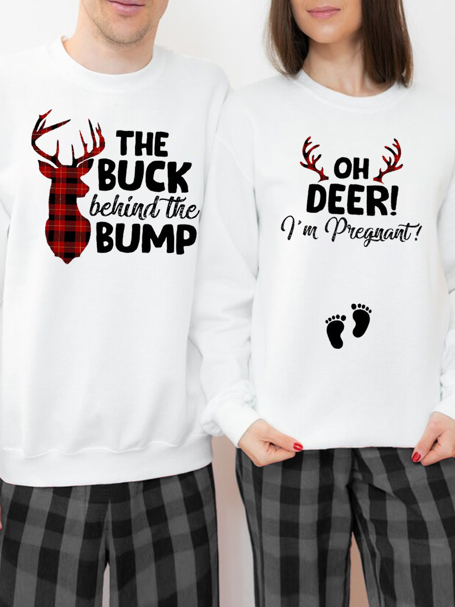 Oh Deer I'm Pregnant Christmas Announcement Shirt