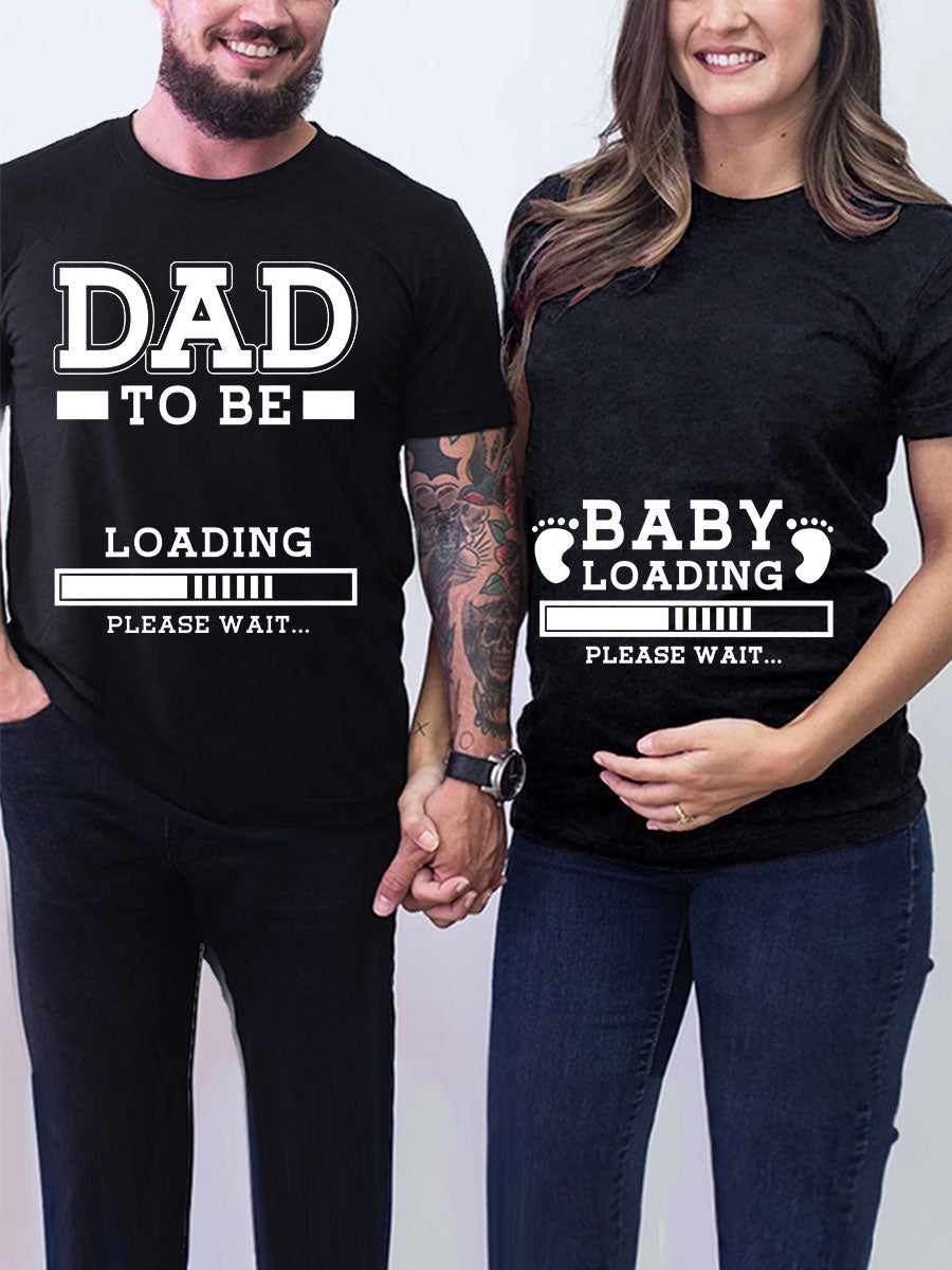 Baby Loading Please Wait Couple Shirt