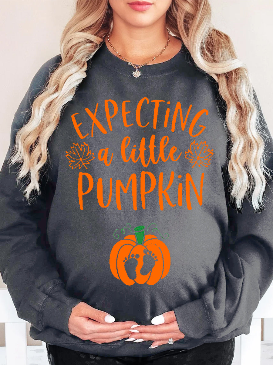 Expecting A Little Pumpkin Maternity Sweatshirt