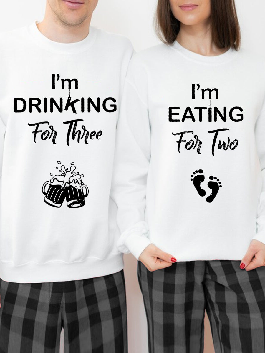 I'm Eating & Drinking For Two Couple Shirt