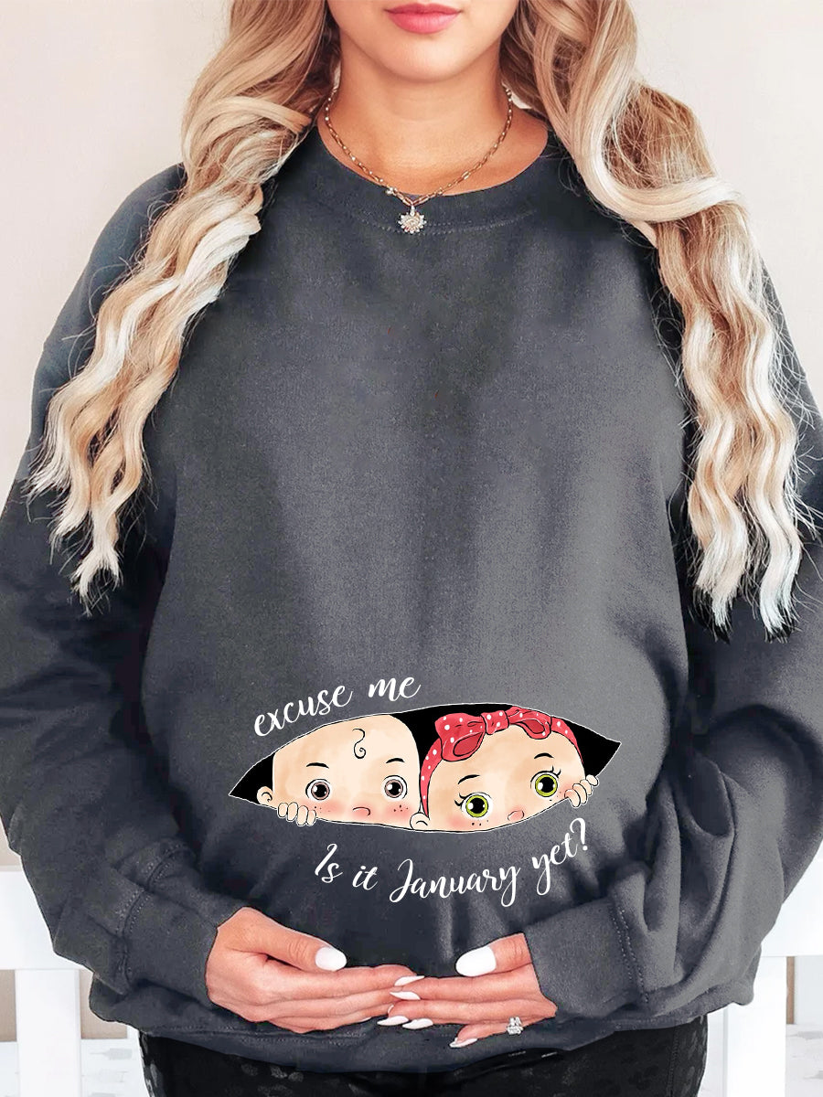 Customizable Months Boy and Girl Twins Funny Maternity Shirt