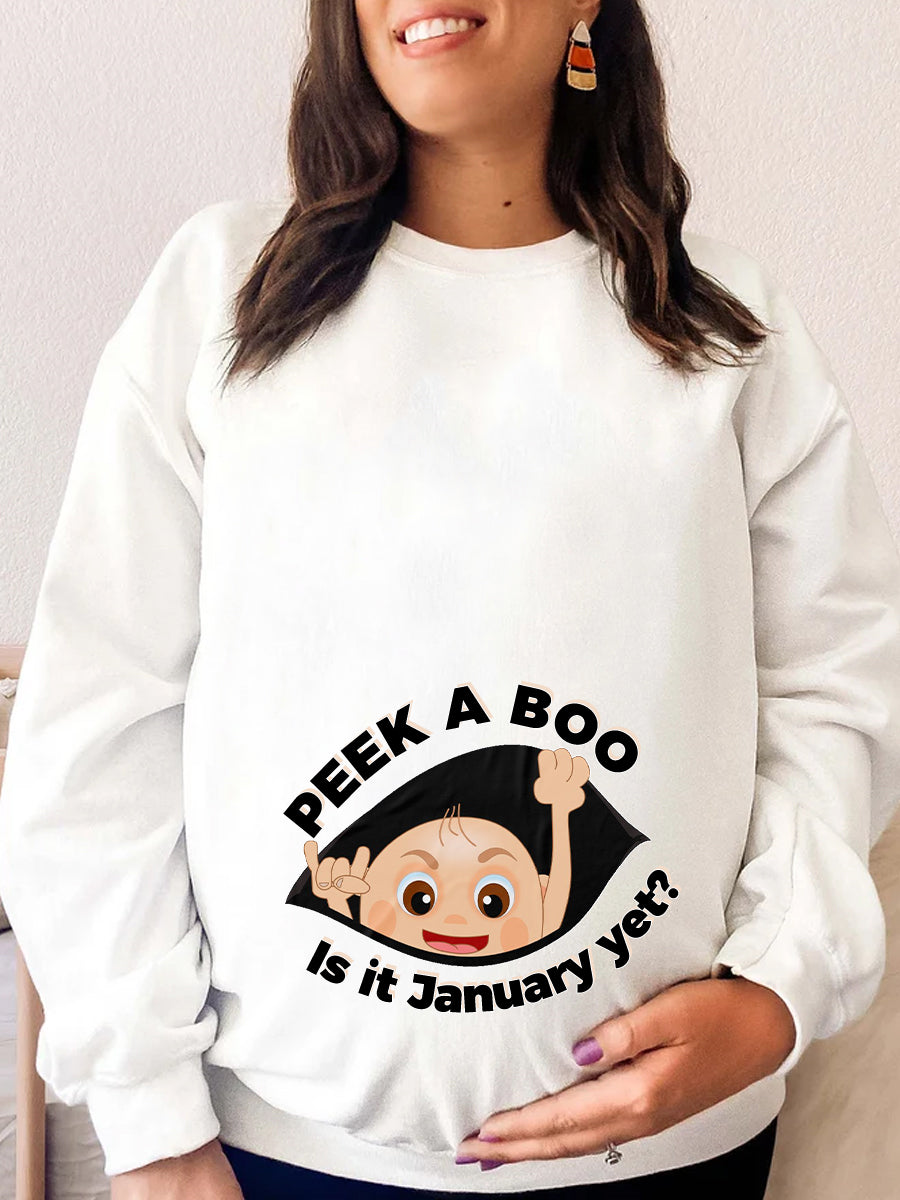 Peek a Boo Is It Customizable Months Baby Maternity Shirt