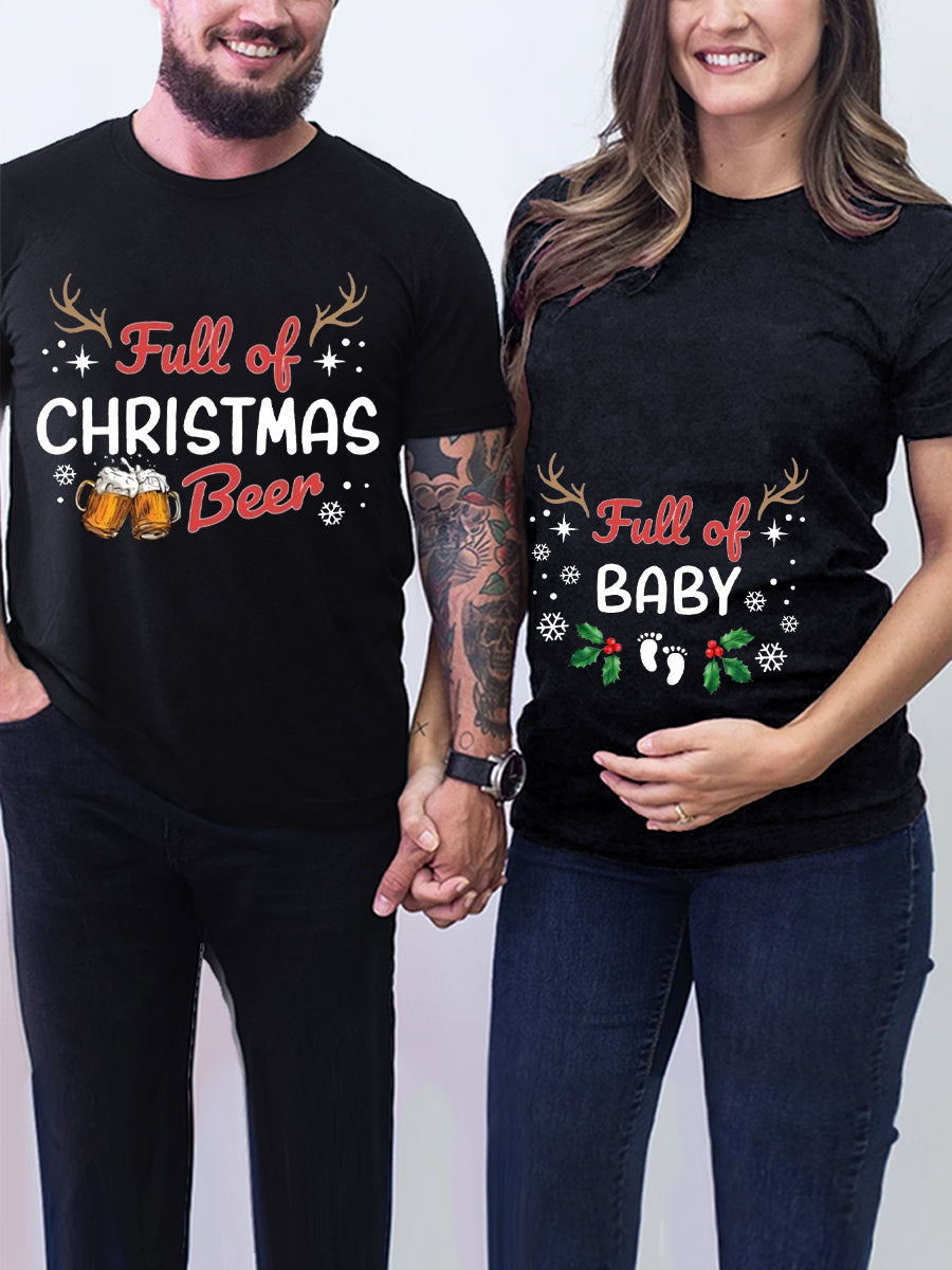 Full Of Baby Christmas Couple Sweatshirt