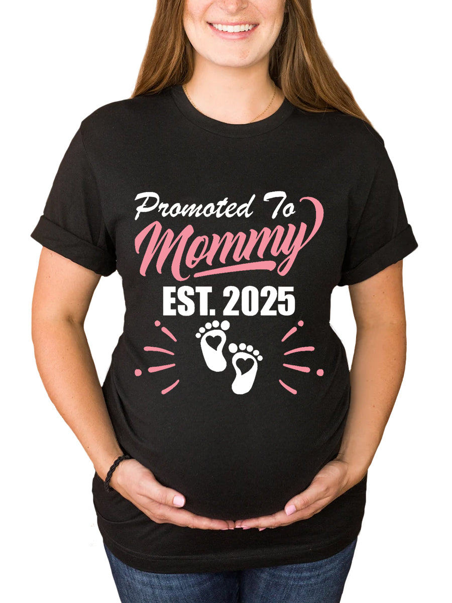 Promoted To Mommy EST.2024/2025 Maternity Shirt