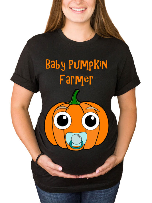 Baby Pumpkin Farmer Maternity Shirt