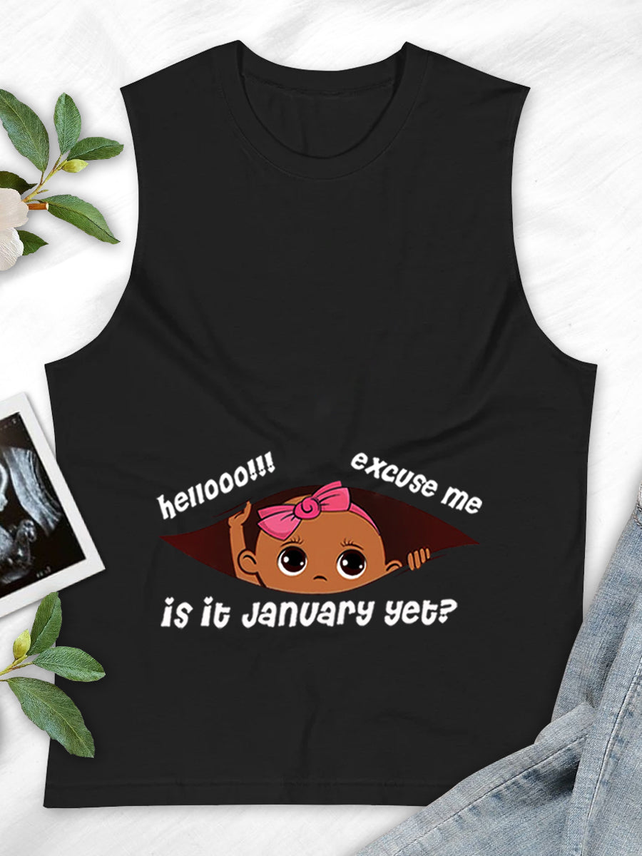 Customizable Months Black Baby Girl Peeking Maternity Shirt