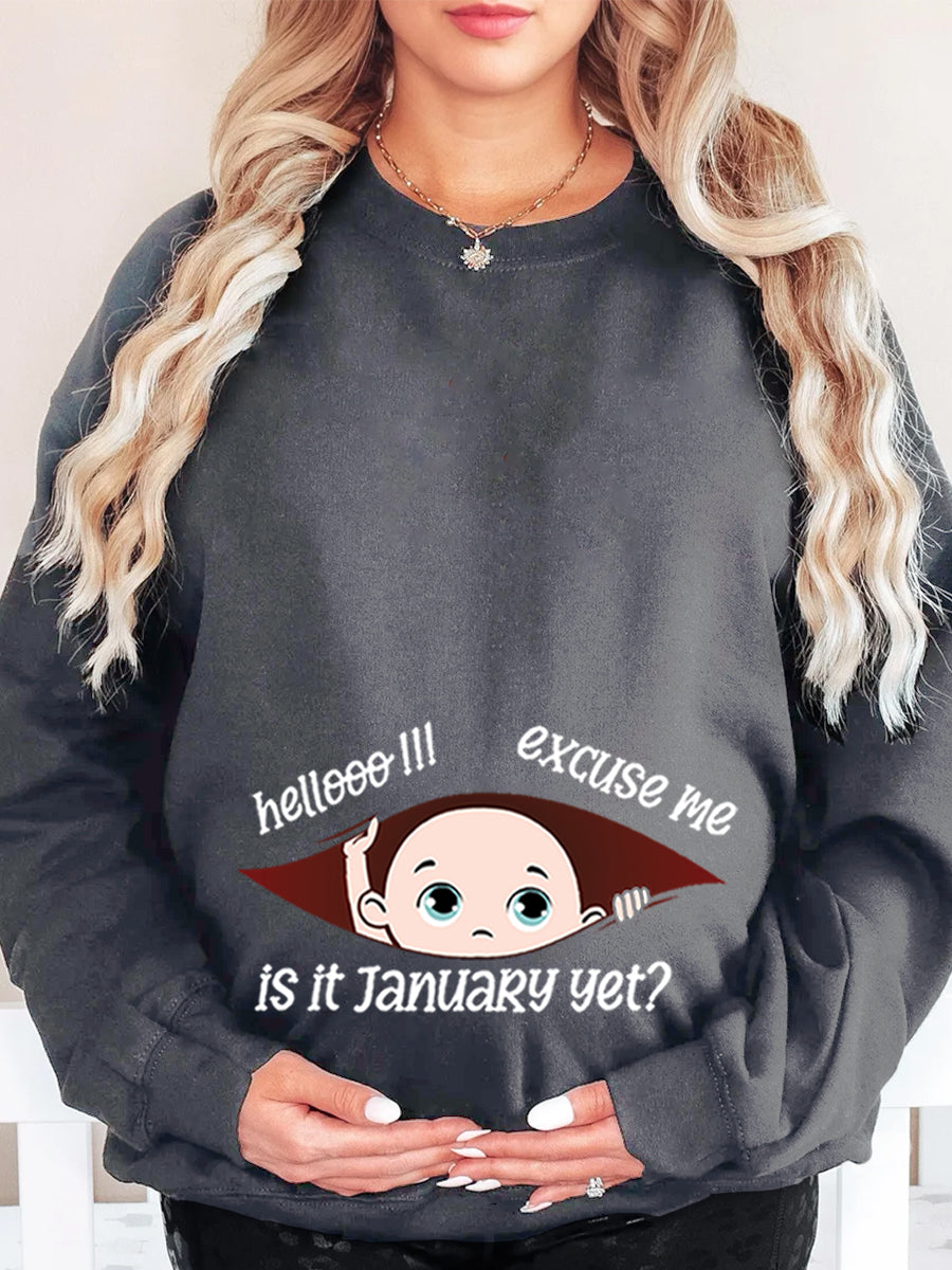 Customizable Months Baby Boy Peeking Maternity Shirt