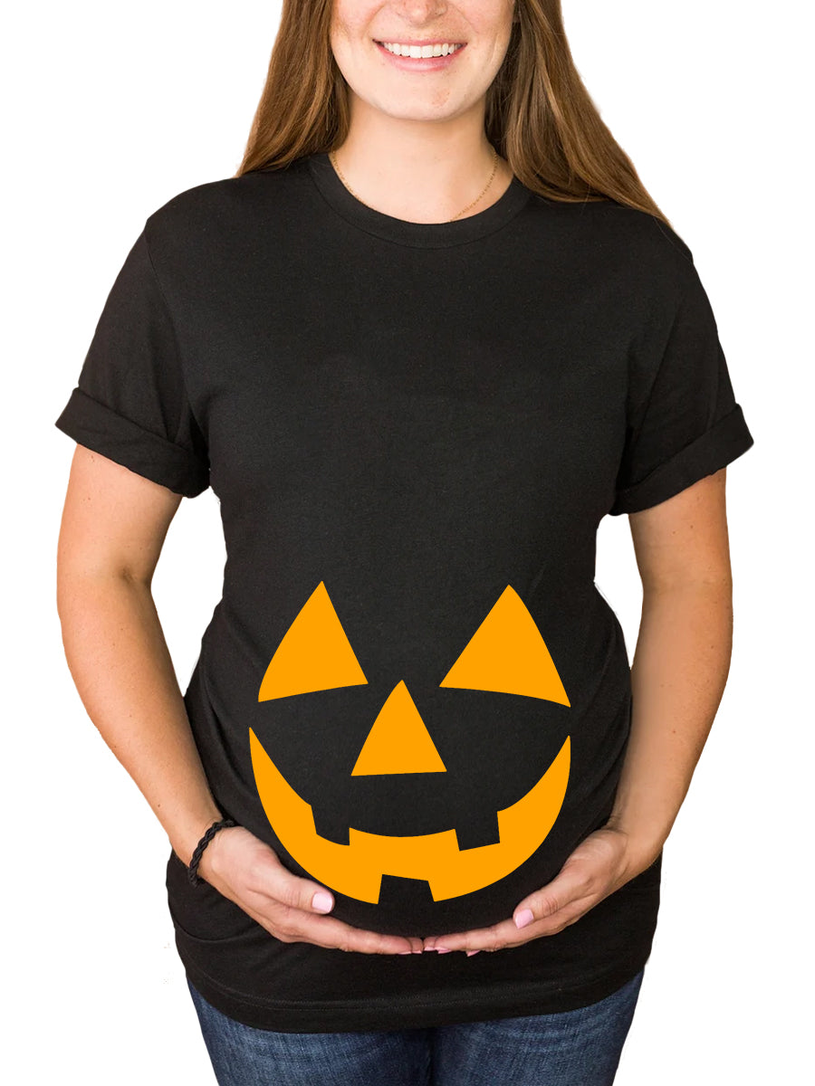 Halloween Pumpkin Bump Maternity Shirt