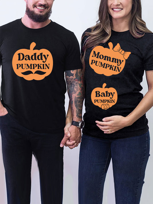 Mommy Pumpkin Baby Pumpkin Couple Shirt