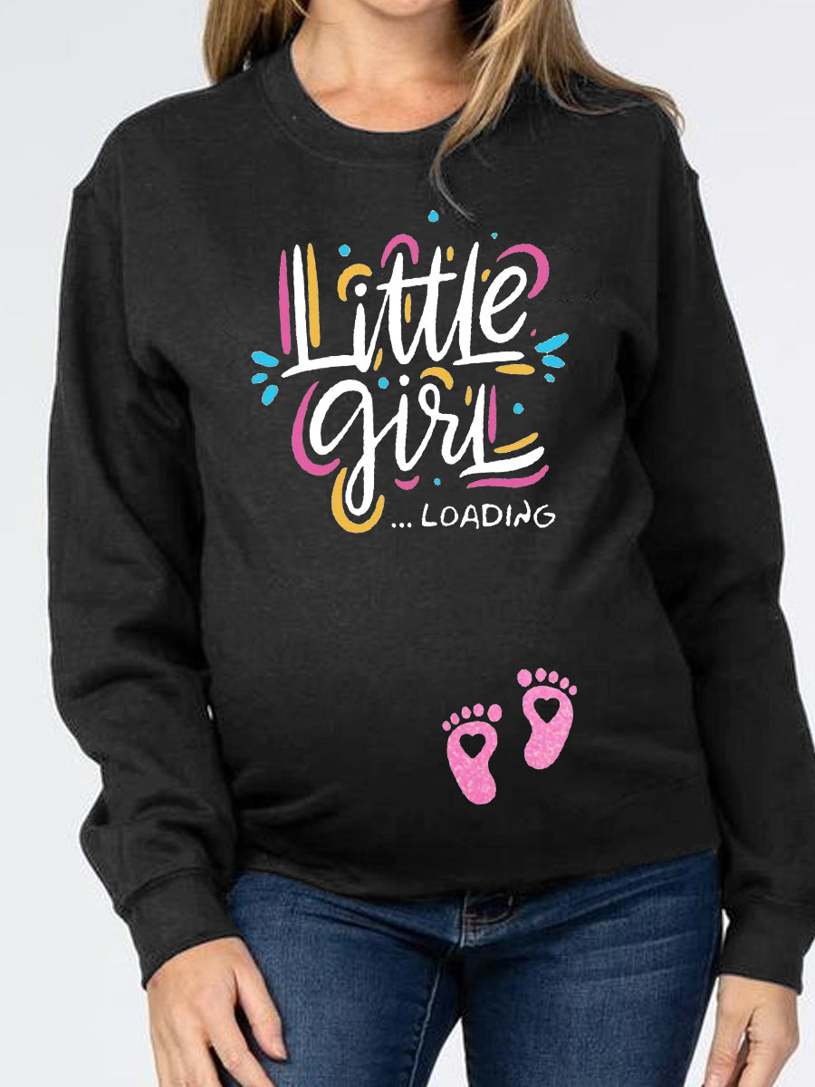 Little Girl Loading Gender Reveal Announcement Shirt