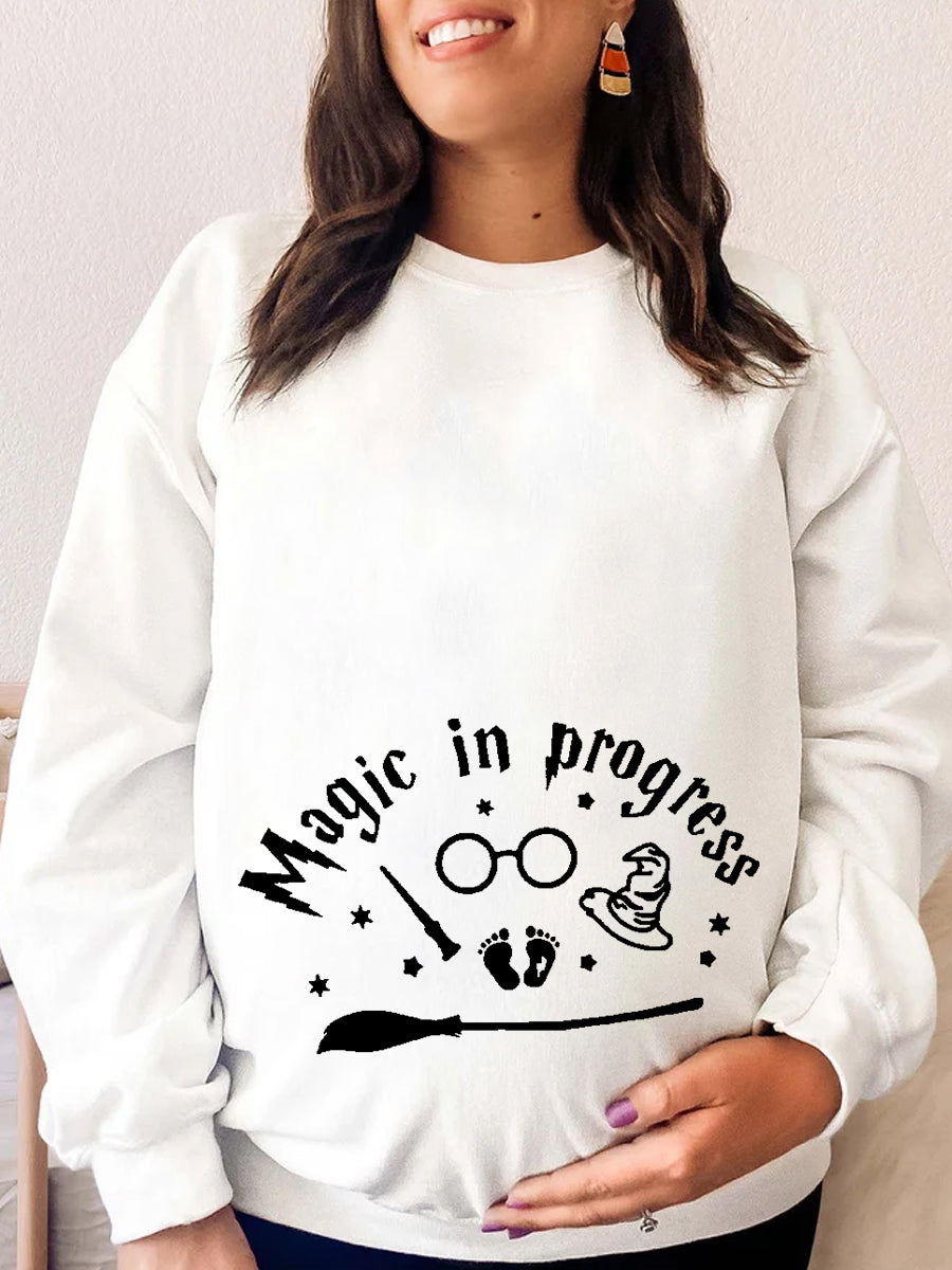 Magic In Progress Couple Maternity Sweatshirt