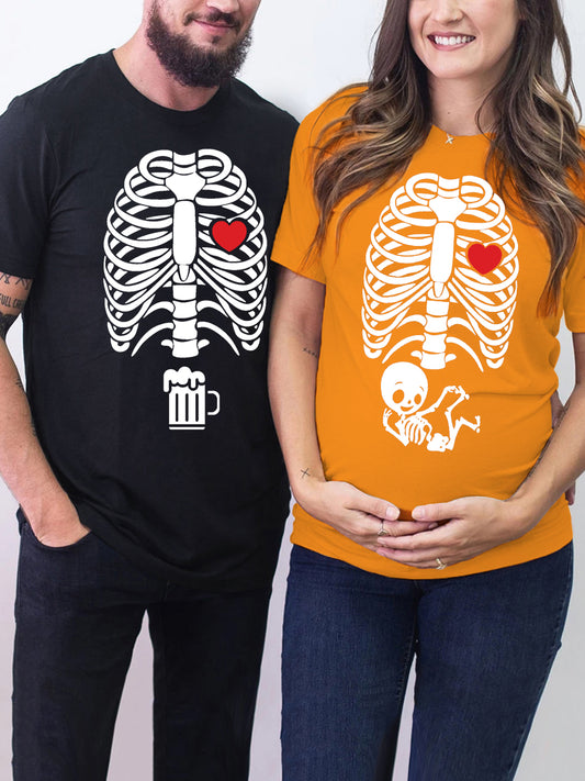 Skeleton Baby Couple Shirt