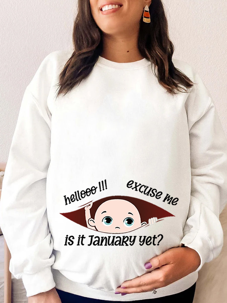 Customizable Months Baby Boy Peeking Maternity Shirt