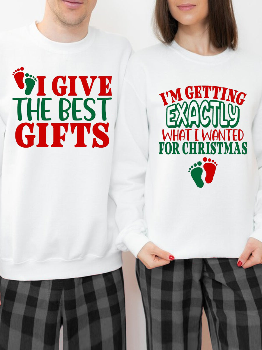 I'm Getting Exactly What I Wanted For Christmas Couple Sweatshirt