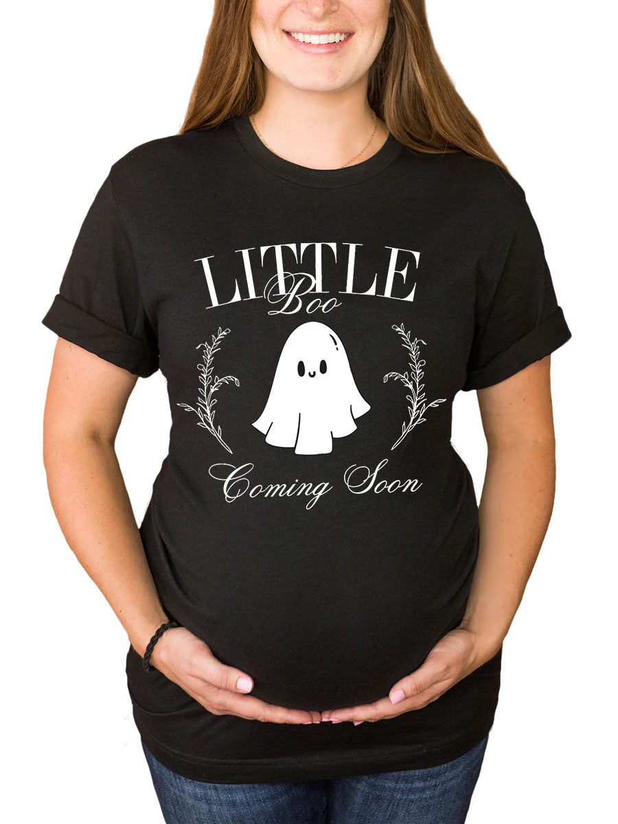 Little Boo Coming Soon Maternity Shirt