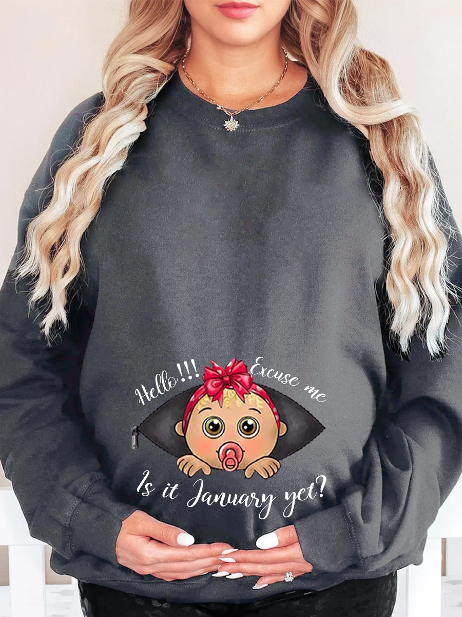 Customizable Months Cute Baby Girl Maternity Shirt