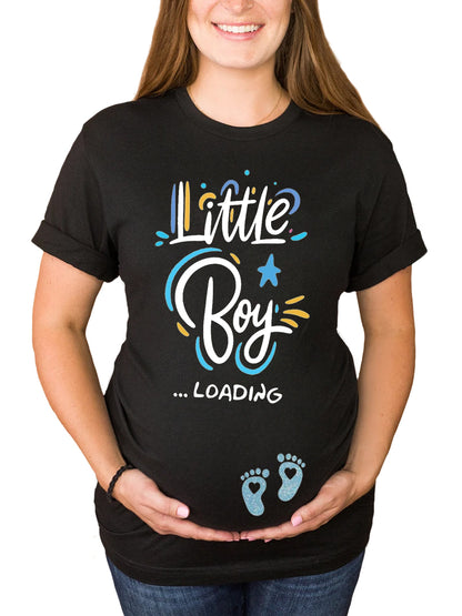 Little Boy Loading Gender Reveal Maternity Shirt