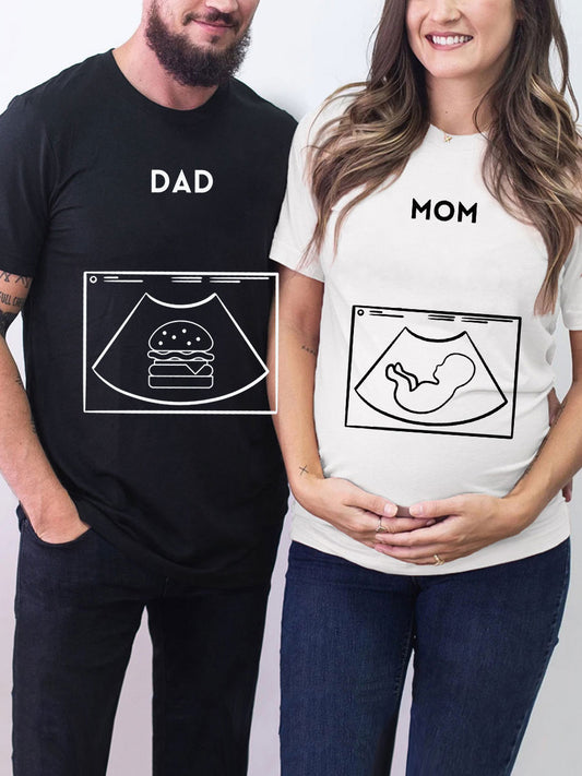 Mom Baby and Dad Food Couple Shirt