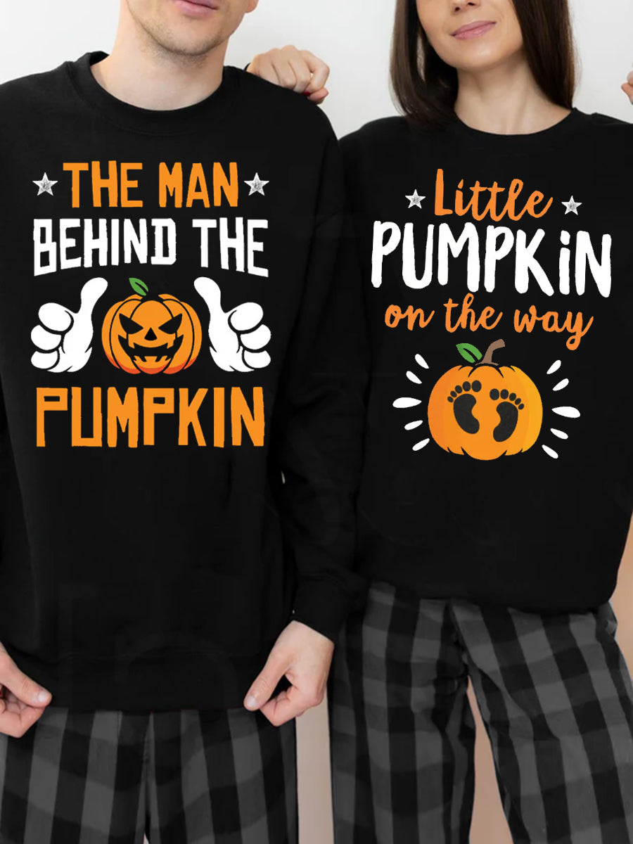 Little Pumpkin On The Way Funny Announcement Parents Shirt