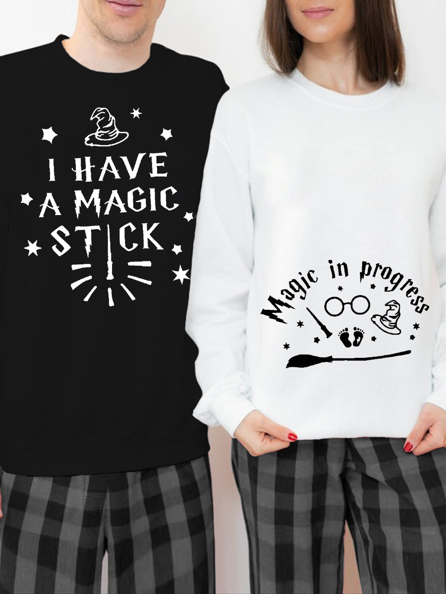 Magic In Progress Couple Maternity Sweatshirt