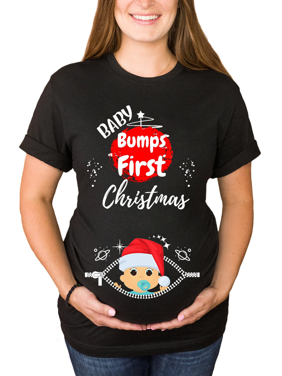 Baby Bump's First Christmas Maternity Shirt