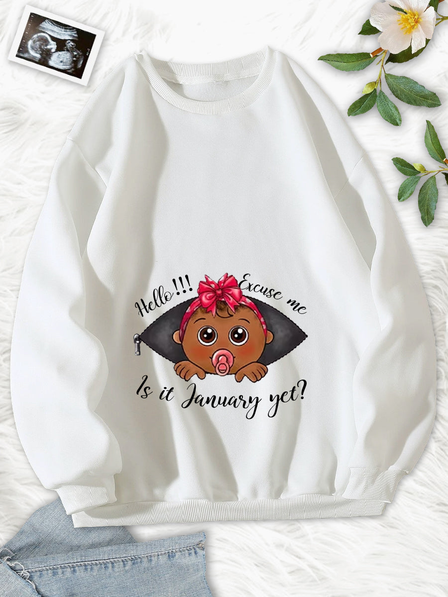 Customizable Months Black Cute Pacifier Baby Girl Maternity Shirt