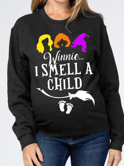 Winnie I Smell A Child Funny Maternity Sweatshirt