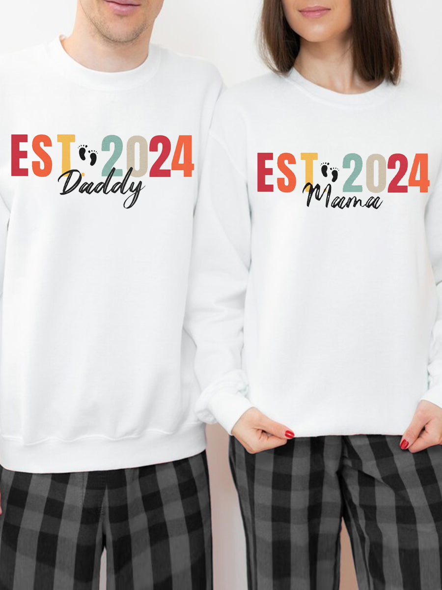 Est 2024/2025 Daddy/Mama Couple Shirt