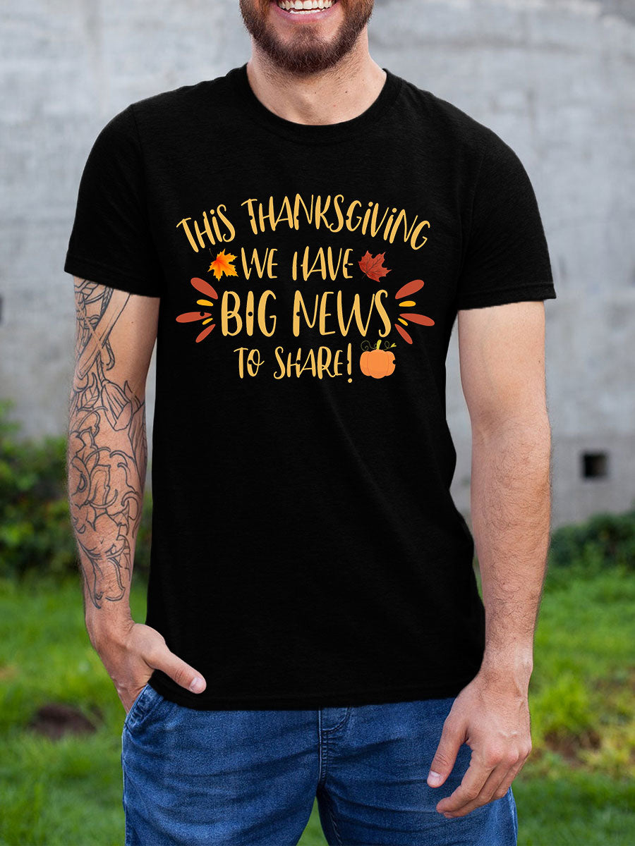 Our Little Turkey is On the Way Thankgiving Couple Shirt