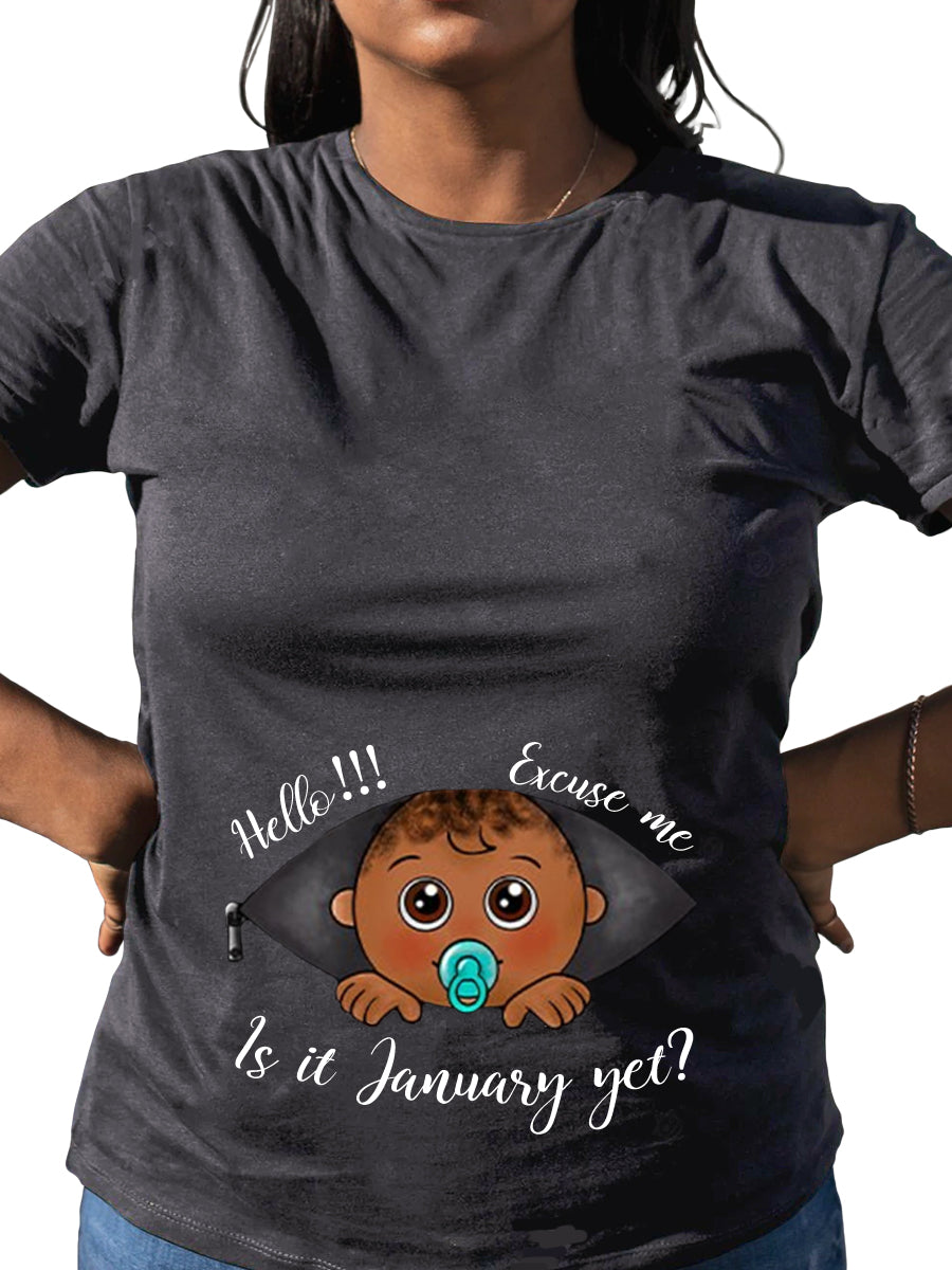 Customizable Months Black Cute Pacifier Baby Boy Maternity Sweatshirt