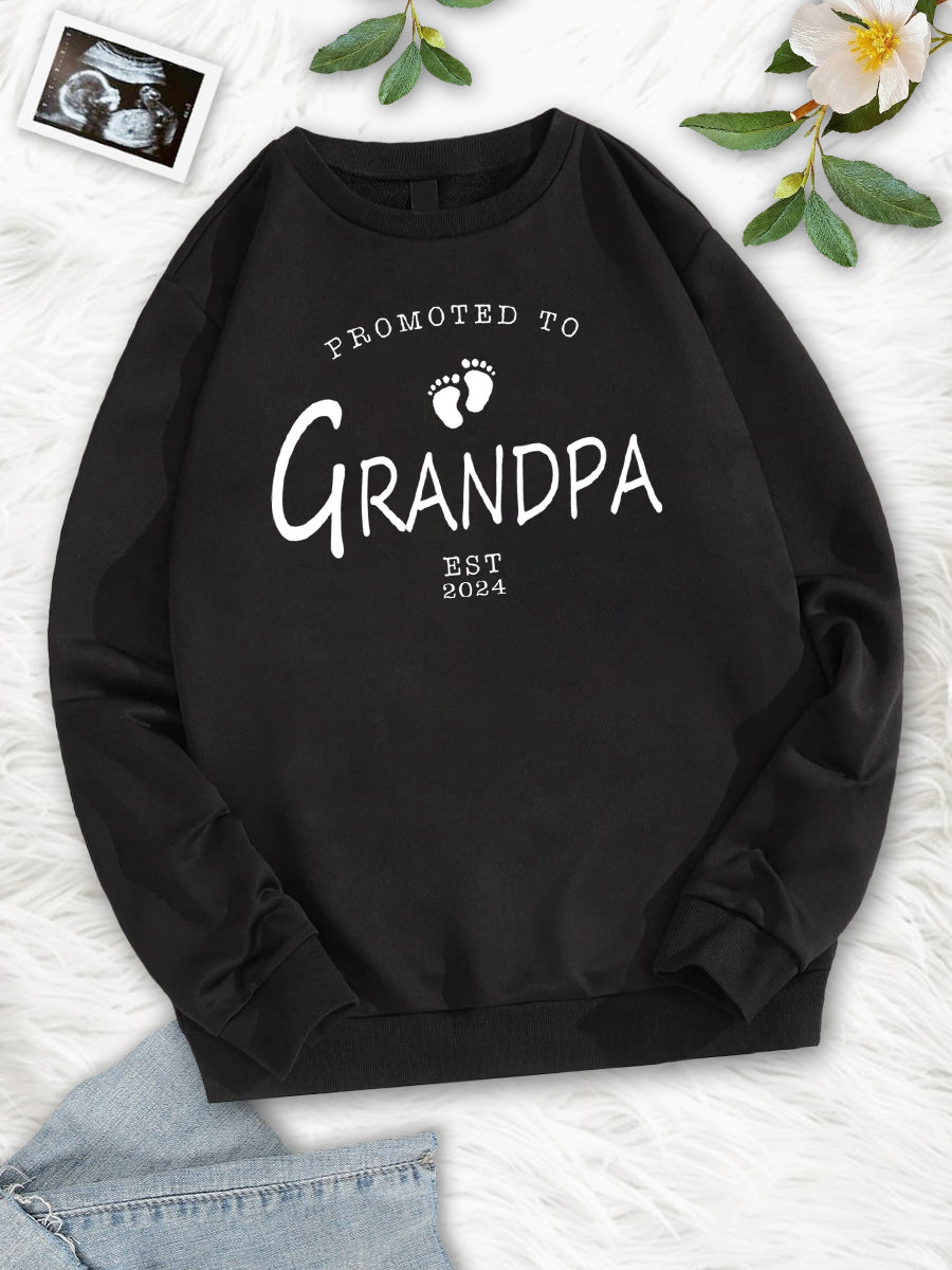 Promoted To Mama 2024/2025 Announcement Family Matching Sweatshirt