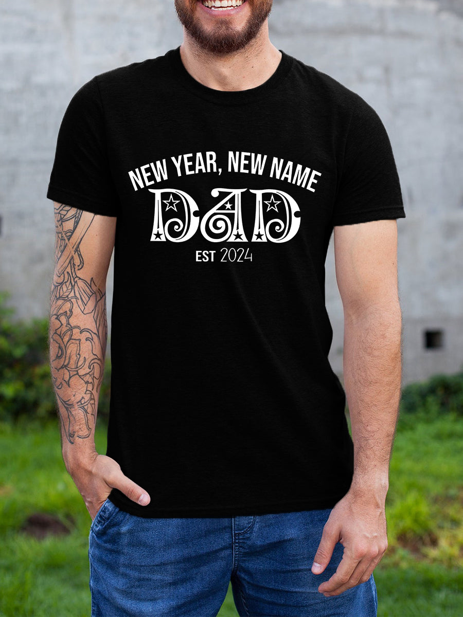 New Year New Name Mom&Dad EST 2025 Couple Shirt