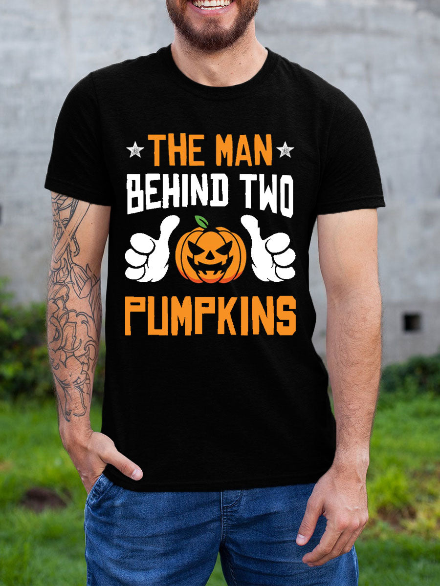 Little Pumpkins On The Way Twins Announcement Parents Shirt