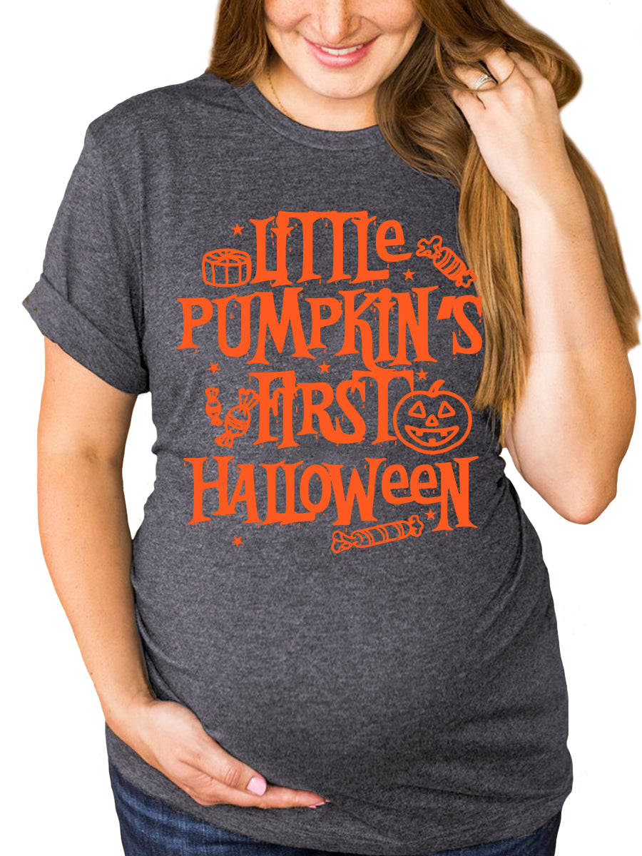 Little Pumpkin's First Halloween Maternity Shirt