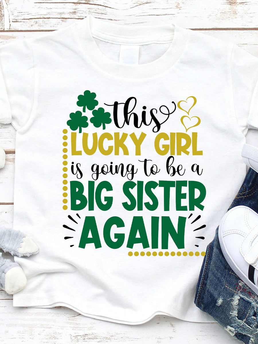 This Lucky Girl Is Going To Be A Big Bro&Sis Family Matching Shirt