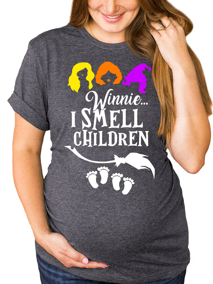 Winnie I Smell Child Twins Maternity Shirt